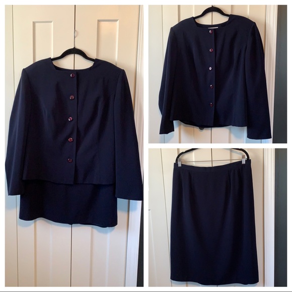 Dress Barn Dresses & Skirts - Navy skirt suit set Dress Barn Woman size 18W